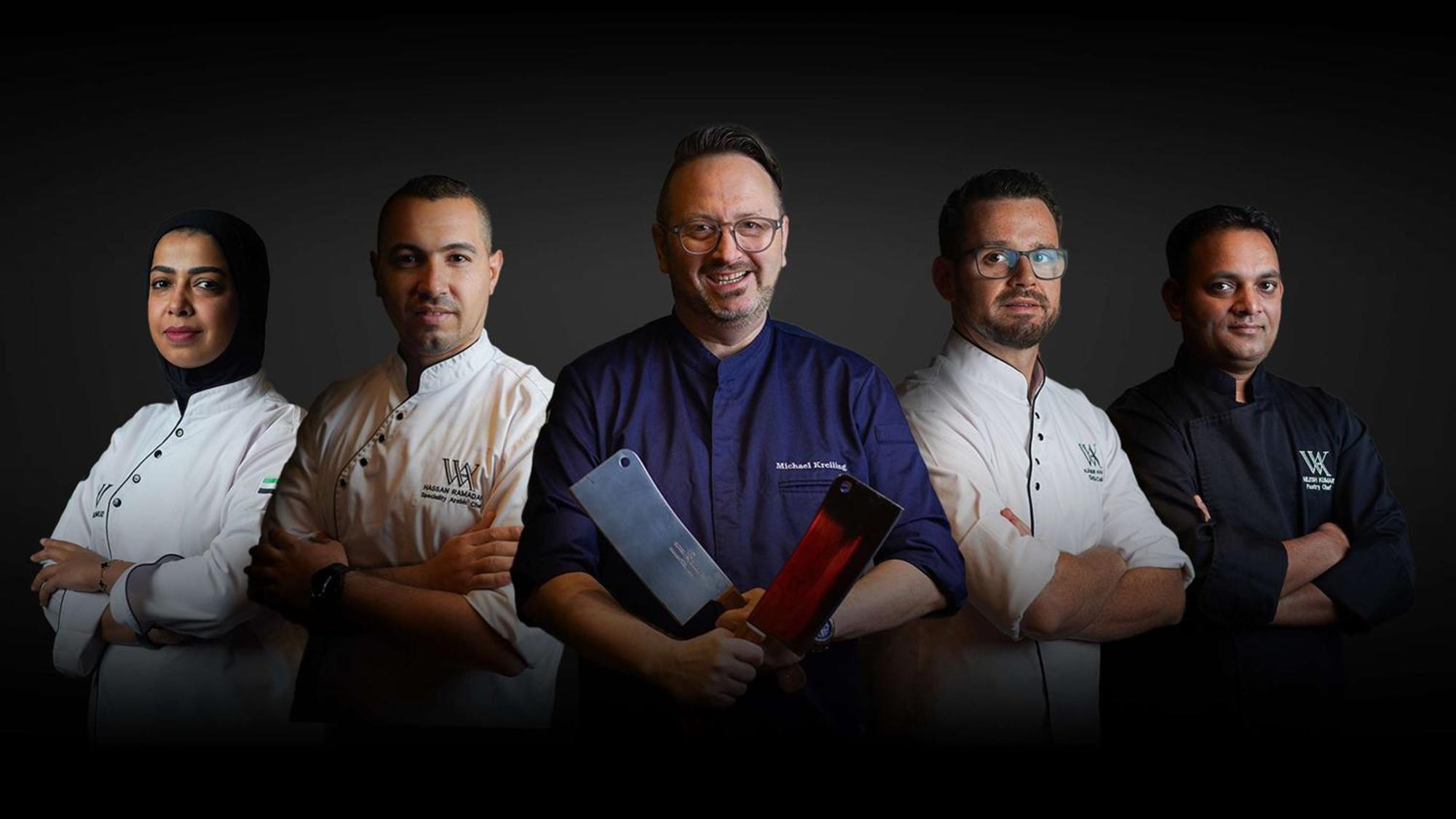 哈伊马角华尔道夫酒店 拉斯阿尔卡麦 外观 照片 Chef team of the restaurant